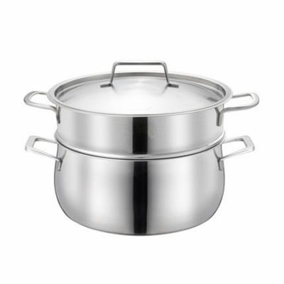 China Sustainable Multifunctional Cookware Pot Stainless Steel Steamer Soup Pot 26cm for sale