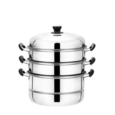 China Sustainable Multiple-use Cooking Pot Stainless Steel Steamer Pot 30cm for sale