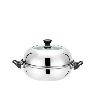 China Sustainable New Design Stainless Steel Steamer Stock Soup Pot 26cm for sale