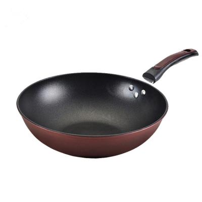 China 32cm Non-Stick Deep Wok Frying Pan High Quality Flat Bottom Cookware Sets for sale