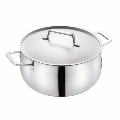 China Hotel And Restaurant Sustainable Aluminum / Stainless Steel Stock Cooking Pot for sale