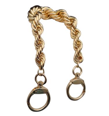 China Fasion Source Manufacturer Hand Welded Women Handbag Chain Metal Clothing Copper Shoulder Strap Chain for sale