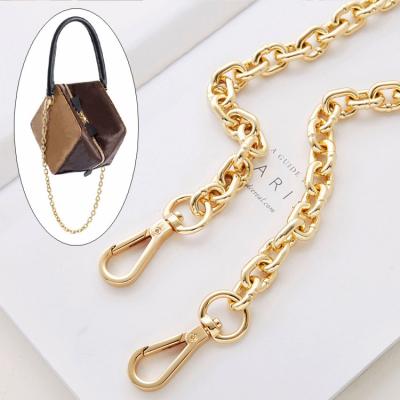 China Factory Wholesale 12mm Gold Plated Luggage Chain Shoulder Bag Chain Messenger Metal O Zinc Alloy Chain for sale