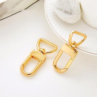 China High-end Wholesale Zinc Alloy Women's 24K Gold Garment/Bag Spring/Luggage Bag Hook Buckle Crossbody Accessories Women's handbagAccessory for sale