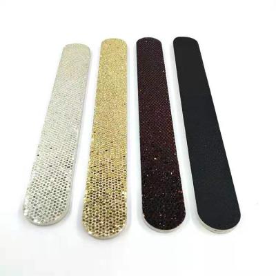 China Factory Wholesale Mini Nail File Customized Color Gold Glitter Eco-friendly Your Own Name Professional Manicure Pedicure Tool Nail Art for sale