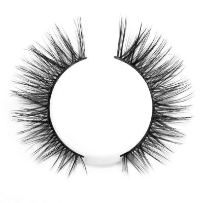 China Long 2020 Natural Real Siberian Mink Strip Lashes Private Label Packaging 3d Mink Eyelashes for sale