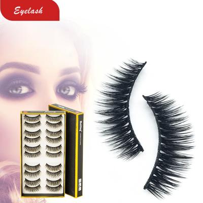 China Long Criss Cross New Wholesale Thick Natural False Lashes Natural False Eyelashes 10 Pairs Long Mixed Styles Korean Thick False Eyelashes for sale