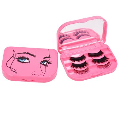 China New Factory Wholesale Natural Private Label Super Fluffy 3d Long Lashes 5d Style Mink 20mm 22mm 25mm Lashes for sale