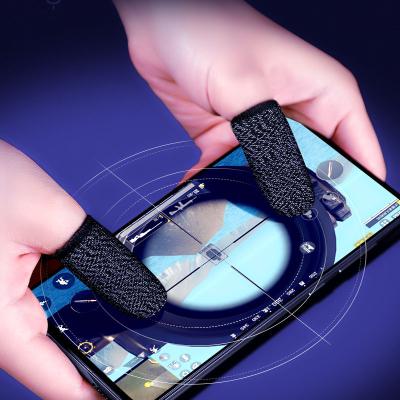 China ERGONOMIC Copper Fiber Quality Mobile Gaming Finger Sleeves Non-slip Mobile Joystick Screen Touching Finger Sleeve For Pubg for sale