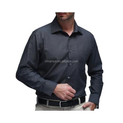 China Anti-Shrink WHOLESALE END ON END 100%COTTON CASUAL STAND COLLAR  OVERSIZED MEN'S DRESS SHIRT for sale