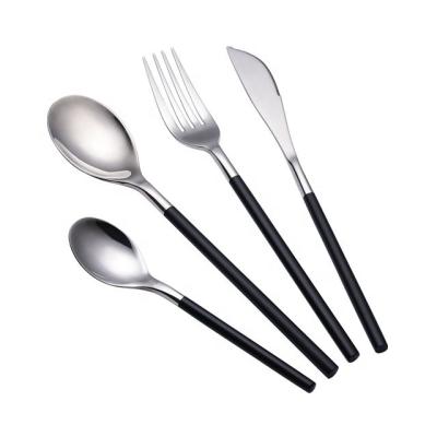 China Market Sustainable Wholesale Black Elegant Dubai Flatware Set for sale