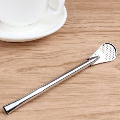 China Fancy Eco-friendly Design Mouth Makou Stainless Steel 18-10 Personal Customized Drinking Straw Spoon Stocked Filter Pipette for sale