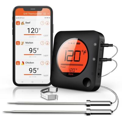 China BFOUR Meat Grill Thermometer, Wireless Digital Thermometer for Meat BBQ Grill Meat Thermometer with 2 Probe for sale