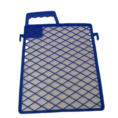 China 4 Inch Blue Color Plastic Paint Roller Grid Brush Grid Paint Grinding Grid for sale