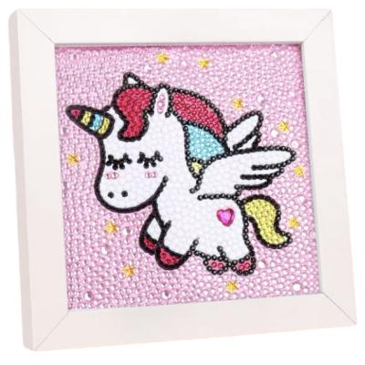 China 5d cartoon kids diy educational toy framed decor crystal kids diamond painting unicorn diy set for sale