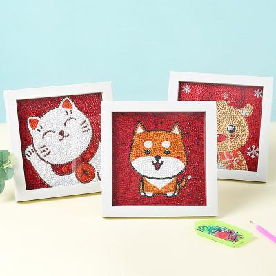 China cartoon kids craft diamond art diy 5d frame kids diamond painting with frame kids for sale