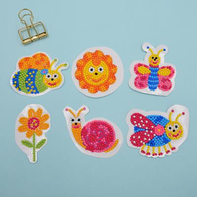 China diy personalization diamond stickers cartoon animal wall kit decorative painting sticker for kids for sale