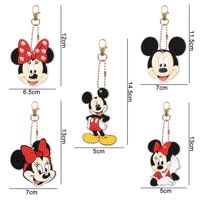 China Personalized Customization School Bag Christmas Tree Key Chain Pendant Opens Creative DIY with Diamond Rhinestone 5D DIY Diamond Painting Keychain for sale