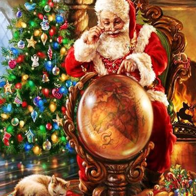 China New classic/postmodern hot sale Christmas painting set diamond painting diy christmas diamond painting kiy for sale