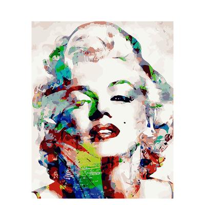 China Wholesale New Hot Selling Classic/Postmodern Full Drill Marilyn Monroe Large Size Diamond Painting Soft Canvas for sale