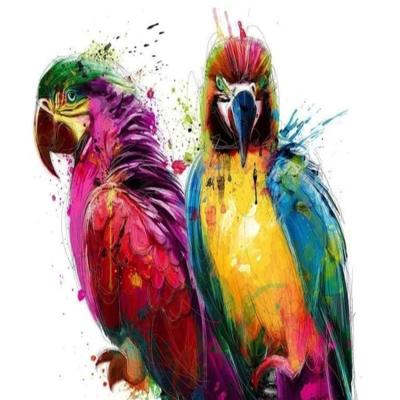 China New classic/postmodern macaw painting parrot diamond painting 5d diamond painting kit with frame for sale