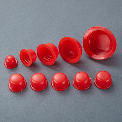 China Round Cover Rubber Protective Hole Silicone Plug Dust Shield Decoration Plug Pipe Threaded Nut Soft PVC Tube Match Cap Inner Waterproof Grommet for sale