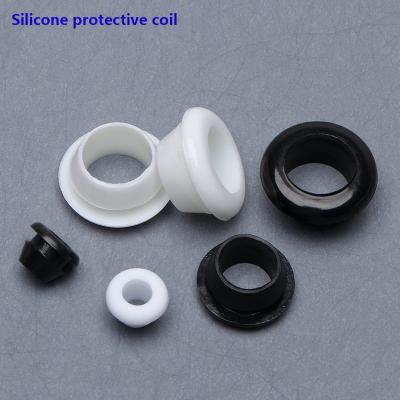 China High Temperature Resistant Tapered Coil Insulation Quick Tapered Protective Installation Silicone Black White Sealing Cap Over O-Ring for sale