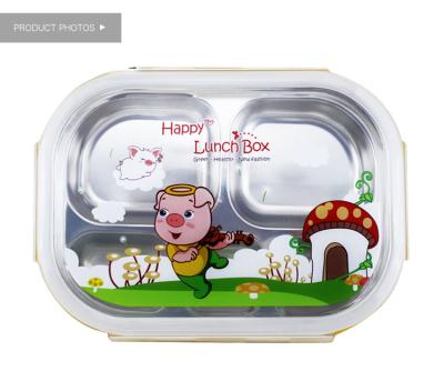 China Hot Sale Stainless Steel Lunch Box With Viable 5 Division And Colorful for sale