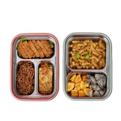 China Rectangular freshness preservation stainless steel lunch box insulated tiffin lunch box for kids for sale