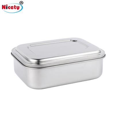 China Freshness Preservation Finesse Rectangular Stainless Steel Lunch Box Bento Lunch Box /food Container / Food Packaging Lunch Box for sale