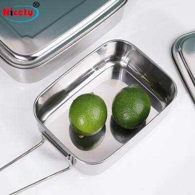 China Preservation Finesse Stainless Steel Boxes Bins Food Storage And Container Bento Lunch Box Lid for sale