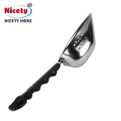 China Sustainable shovel /stainless steel spade with ladder and silicone handle for pet for sale