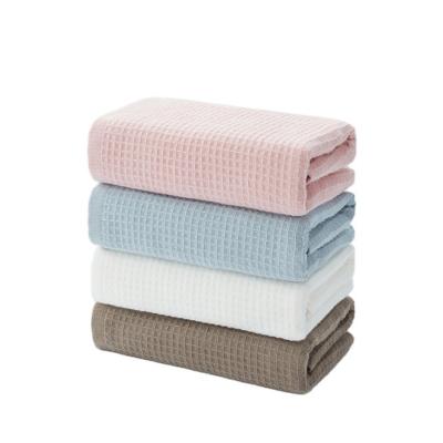 China Brown Color Absorbent Cotton Towel Soft Blue White Pink White Hand Face Wash Bathing Cotton Towel for sale