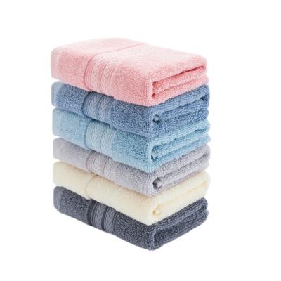 China Cotton Absorbs Water Light Gray Pink Blue Kitchen Bathroom Cotton Square Cleaning Dish Towel 34*34 for sale