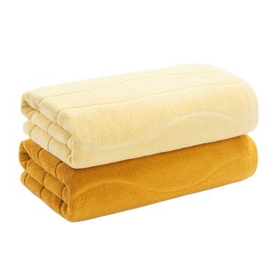 China Cotton Bath Towel Green Color Rectangle Shape Bathroom 80*160 Absorbent White Orange Yellow Yellow Face Bath Cotton Towels for sale