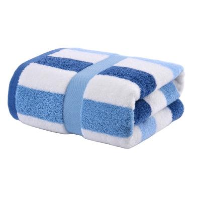 China Absorbent Soft Cotton Bath Towel 70*140 Luxury Pink Blue Orange Orange Striped Cotton Bath Towels for sale