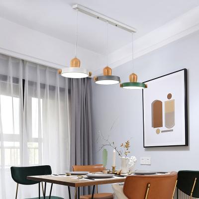 China Latest Modern Decorative Design Hanging Lights For Kitchen Living Room LM508 3 Hanging Lights In A Set 50cm Width LED/5W Iron Cover Lamp Shape for sale