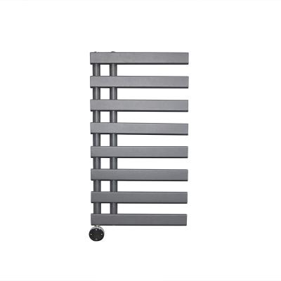 China Modern Designer Anthracite Electric Flat Panel Towel Rails Bathroom Ladder Heated White Radiator Rads for sale