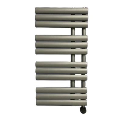 China Gray Heated Towel Rail Radiator Electric Thermostat Timer 600mm High SAND ANTHRACITE Straight 300mm Wide Modern for sale