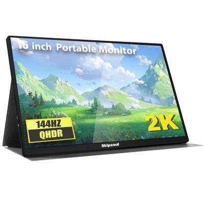 China New 16 Inch Portable Monitor for Laptop 2K 130Hz Computer Display Thin Portable Gaming Screen for sale