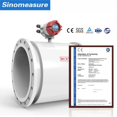 China liquid industrial flow meter flange on pipe magnetic flowmeter electromagnetic flowmeter portata misuratori water flow meter price for sale