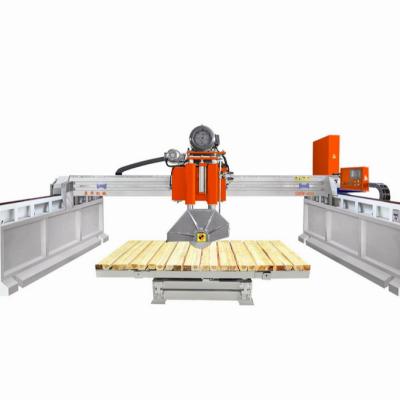 China Hotels edging machine granite deck slab tile saw machine cutting machine cnc control carriage rotation double direction cutting for sale