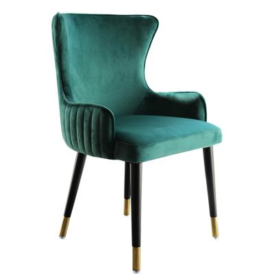 China Wholesale Modern Wooden Dining Chair Fabric Dining Chair Upholstered Velvet Dining Chairs for sale