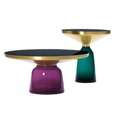 China Modern Good Quality Modern High End Luxury Ceramic Glass Top Coffee Table Sit Stand Desk End Table Table for sale