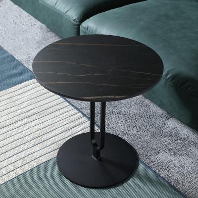 China Factory Price Modern Hot Black Ceramic Top Nordic Coffee Table Sales Narrow End Table And Short Side Table for sale