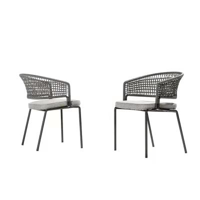 China Modern Style Outdoor Garden Patio Furniture Metal Leg PE Rattan Chair Sectional Urban Garden Chairs for sale