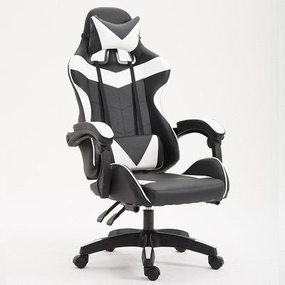 China (Size) Swivel Armchair Premium Quality Gaming Chair Adjustable White And Black Extended Desk for sale