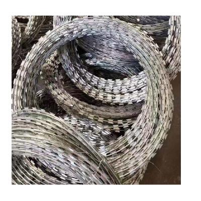 China China Factory Large Protection Razor Wire Mesh Concertina Razor Wire Galvanized Barbed Wire for sale