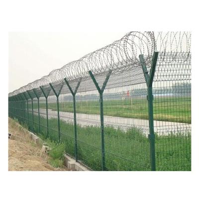 China China Factory Supply Easily Assembled Durable Welded Green Color High Security Curved Anti Climb Jail Barrier Panel Garden Fence for sale