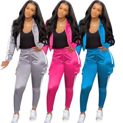 China 2020 Anti-Static Anti-Static Casual Solid Spliced ​​Two Piece Set Strap Reflective Sports Teams 2020 Women Clothing for sale